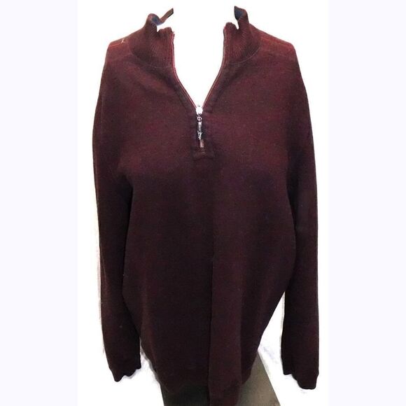 Tommy Bahama Reversible blue/maroon knit sweater - Picture 3 of 7